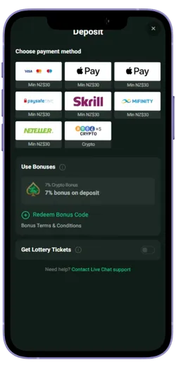 Goldex Casino Deposit Window
